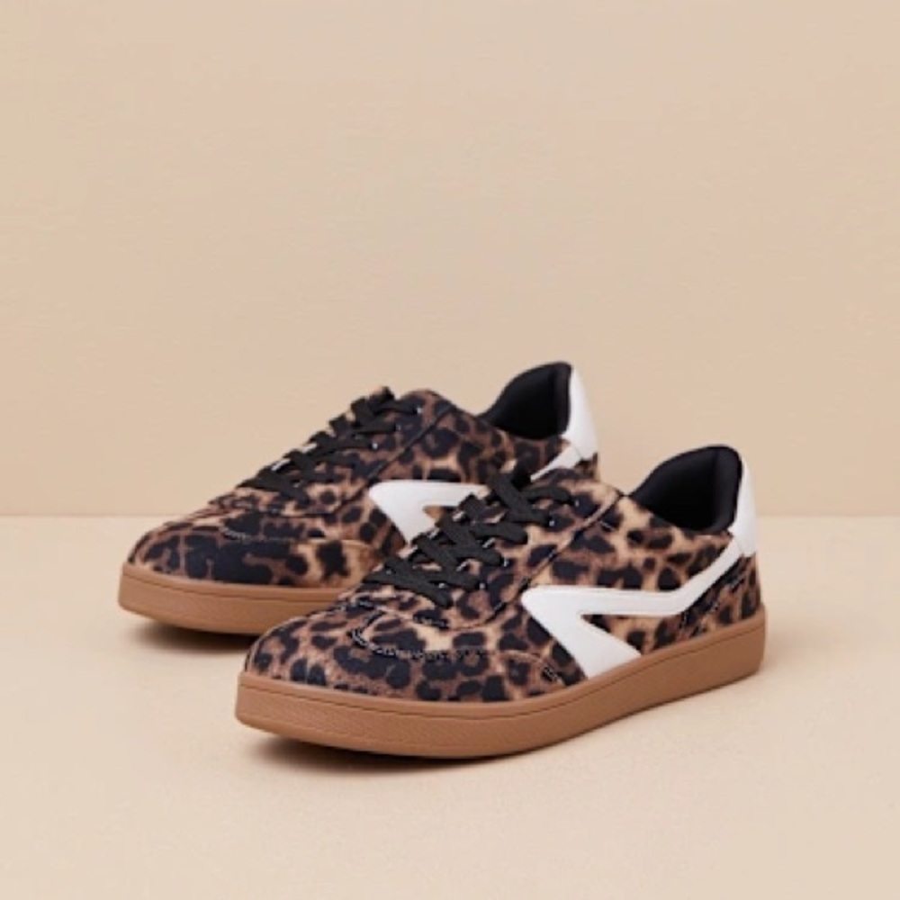 DV by Dolce Vita Leopard Print Sneakers with White Accent